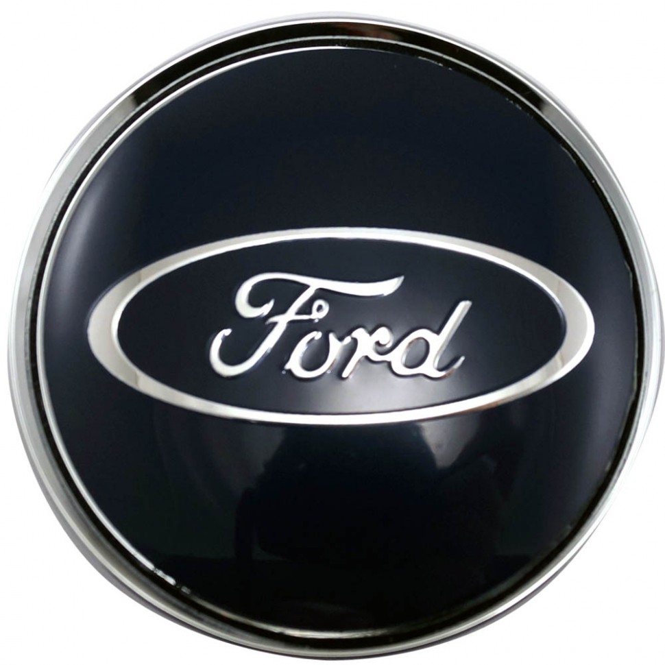 Купить колпачок в литой диск Ford (64/60/6) black/chrome в Москве, продажа  в интернет-магазине